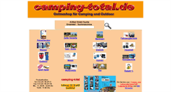 Desktop Screenshot of campingtotal.de